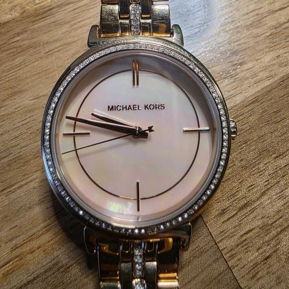 Michael Kors Rose Gold and Mother Of Pearl Watch